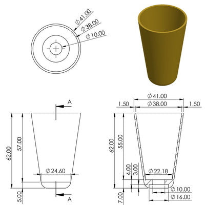 Palms Antique Leg Cup